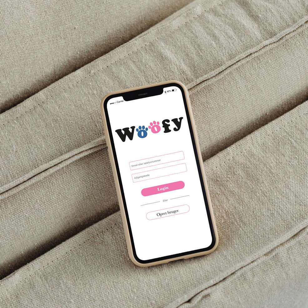 App designet til hundeaftaler kaldet Woofy
